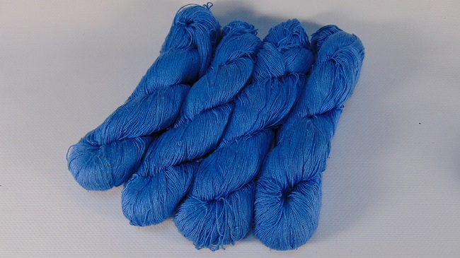 Maharaja zijden lace blauw